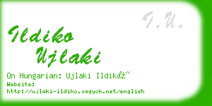 ildiko ujlaki business card